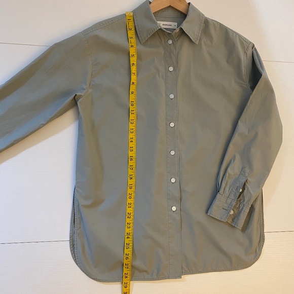 Everlane The Supima Cotton Boyfriend Oversized Shirt Sage Green Size XS - Picture 14 of 17